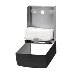 AIR WOLF | Kağıt Havlu Dispenseri - 600 havlu için - paslanmaz çelik - siyah