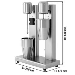 Spindelmixer ECO - mit 2 Rührwerken - 2x950ml - 2x80Watt - 2 Geschwindigkeitsstufen