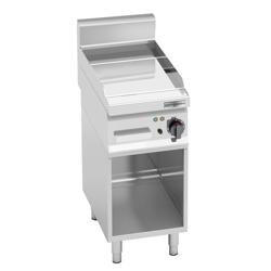 Elektrische bakplaat - hardverchroomde plaat - 4kW - Glad - Bakoppervlak: 296x430mm - met onderstel
