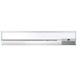 Nadstawka chłodnicza do na dodatki PREMIUM PLUS - 2300x413mm - 11x GN 1/4 - z szybą giętą