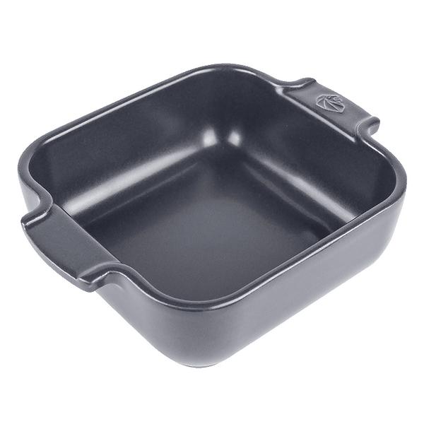 (6 pieces) PEUGEOT | Appolia Square Ceramic Casserole Dish – Slate Grey - 18 cm - 0.66 L