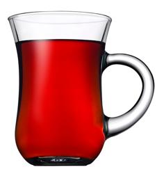 (48 piezas) Vaso de té con asa IZMIR - 0,14 litros - juego de 6