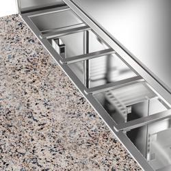 Saladette PREMIUM - 1368mm - 3 porte - con supporto in acciaio inox per 8x GN 1/6