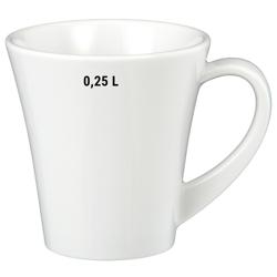 (6 pieces) SELTMANN WEIDEN | Porcelain Cappuccino Cups – 250 ml - White - Meran Steak & More - Microwave & Dishwasher Safe