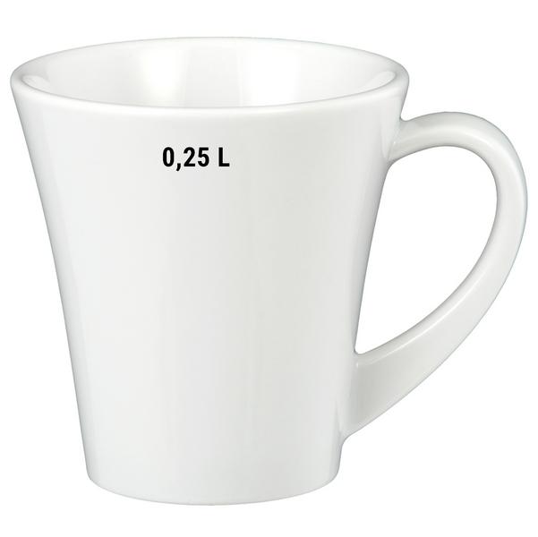 (6 pieces) SELTMANN WEIDEN | Porcelain Cappuccino Cups – 250 ml - White - Meran Steak & More - Microwave & Dishwasher Safe