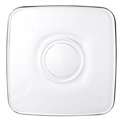 (72 stuks) Schotel voor theeglazen - AQUA - Hoekig - 102 x 102 mm