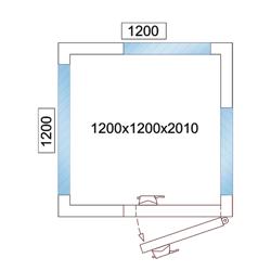 Ψυγείο Θάλαμος - 1200x1200 χλσ. - 1,8 μ³ - με 3 γυάλινες Πόρτες