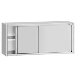 Väggskåp ECO i rostfritt stål - 1600x400mm - med skjutdörr - 650mm högt