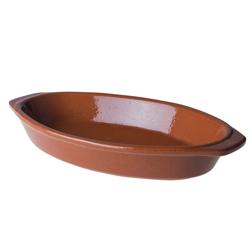 (6 stuks) CLASSICO - Gratineerschaal ovaal - 240x140x40mm - bruin