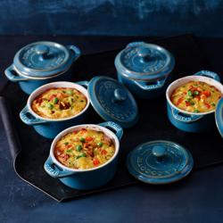 STAUB | CERAMIQUE - طنجرة كوكوت صغيرة - بقطر 100 مم - دائرية - سيراميك - فيروزي عتيق