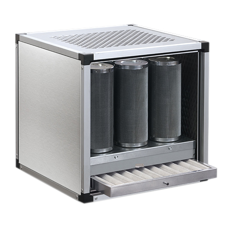 Luchtzuiveringssysteem 2500 m³ - zonder motor (met voor & actief koolfilter)
