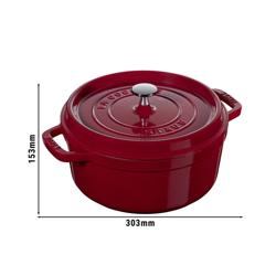 STAUB | LA COCOTTE - طنجرة كوكوت - بقطر  240 مم - حديد زهر - بوردو
