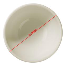 (6 szt.) Miska bufetowa okrągła - TEOS - Porcelana - Ø 240mm - Kremowy
