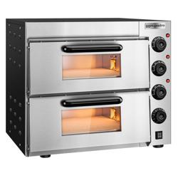 Mini forno per pizza - 585x550mm - 4+4 pizze Ø20cm - fino a 350°C - Meccanico