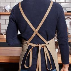 (6 pieces) KARLOWSKY | Adjustable Cross-Back Bib Apron Urban Nature – Pebble Grey - 700×850 mm