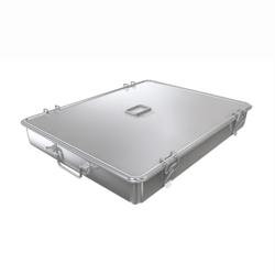 Braadpan - Rvs - met deksel & spansluitingen - 13,5 liter - geschikt voor combisteamer en bakoven - 716x584x113mm