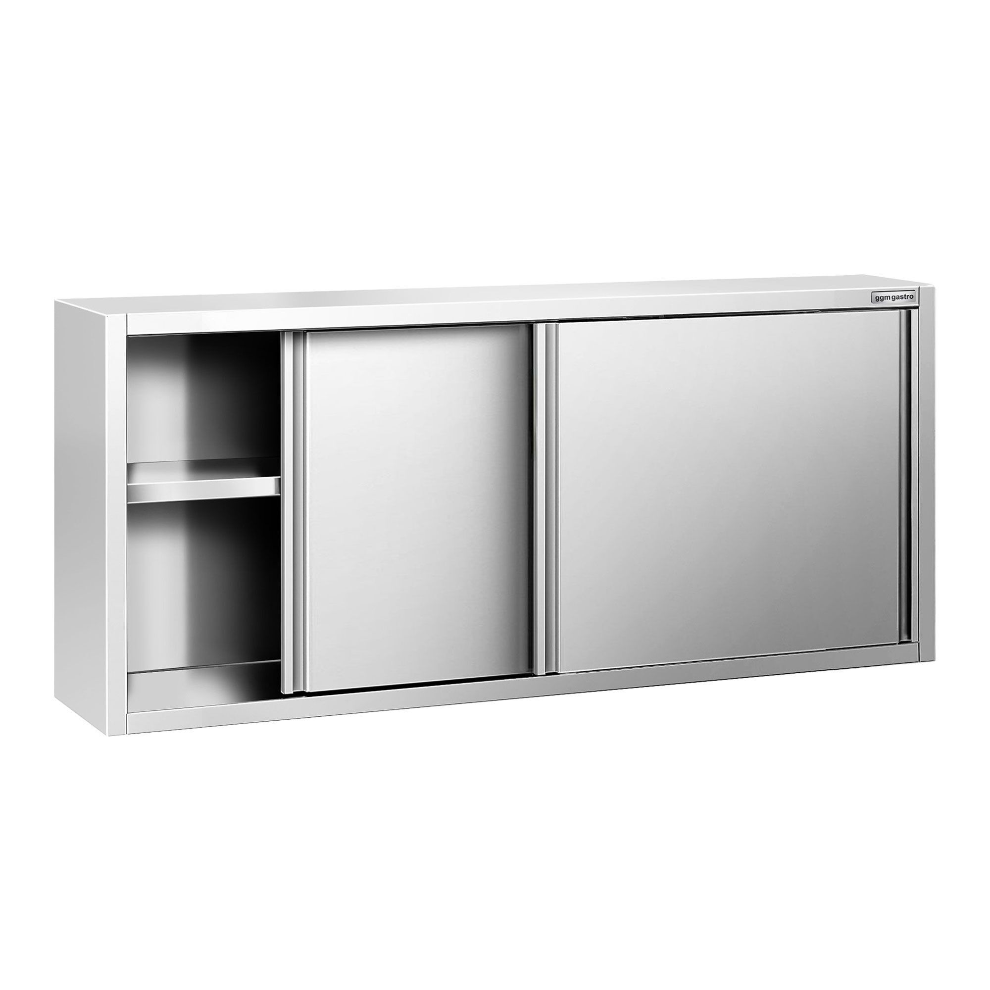 Armoire murale en acier inoxydable PREMIUM - 1800x400mm - avec portes coulissantes - 800mm de haut