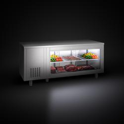 Rashladni pult - 1865x700 mm - 474 l - Ventilirano hlađenje - s ostakljenom frontom - straga 3 vrata