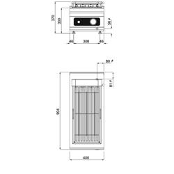 Griglia elettrica - 5,4kW - Bflex Digitale - Da banco - Profondità 900