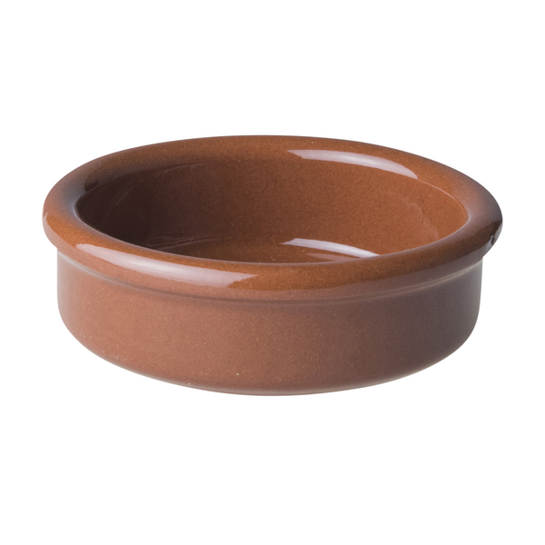 (6 peças) CLASSICO - Pote de Manteiga de Tapas - Ø 8 cm - Castanho