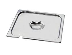 Commercial Gastronorm GN 1/2 Stainless Steel Lid – 270×336×83 mm – with spoon/knife notch