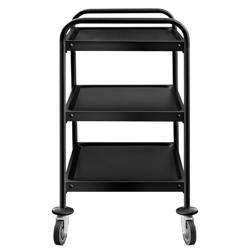 Carrello di servizio - 800x500mm - con 3 ripiani - Nero