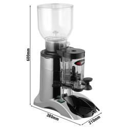 Kaffeemühle - 2kg - 77dB - Mit Dosierer - Silber