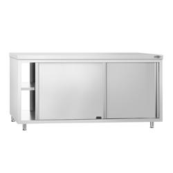 Rozsdamentes acél munkaszekrény PREMIUM - 1800x600 mm - átadónyílással