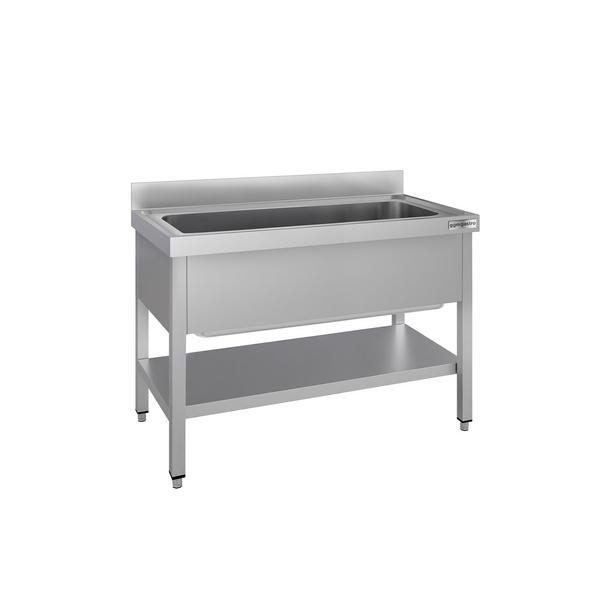 Pot sink ECO- 1200x700mm - with undershelf & 1 basin