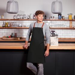 KARLOWSKY | Recycled Polyester Bib Apron Green Generation Cross-Back Straps – Black - 70x85 cm