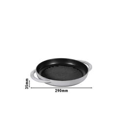 STAUB | Pure Grill Round Cast Iron Grill Pan – Ø23 cm - Graphite Grey