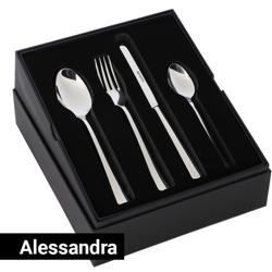 Cutlery set - Alessandra - 18/10 stainless steel - incl. cutlery box