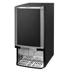 GASTRO-COOL | Üvegajtós italhűtő - 375 mm - 48 liter - 1 üvegajtóval & világító reklámpanel & LED‑világítás - fekete