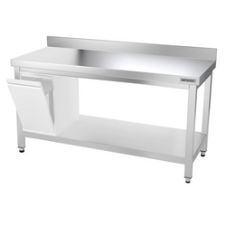 Worktable PREMIUM Stainless steel - 1500x800mm - with undershelf, upstand & bracing