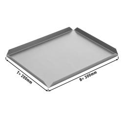 (5 db) Szervírozó tálca - alumínium - 300x200x10 mm - ezüst