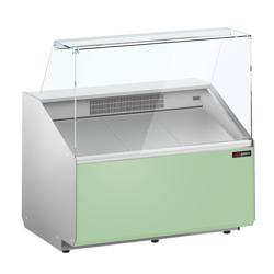 Koeltoonbank - 944x979mm - 200 liter - front hellgroen - rechte ruit