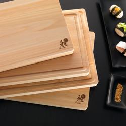 MIYABI | Placa de taiere - lemn Hinoki - 400x250mm - maro 