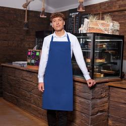 KARLOWSKY | Bib Apron Basic – Blue - 750×1000 mm - Fixed Neck Strap 600 mm - 100% Polyester