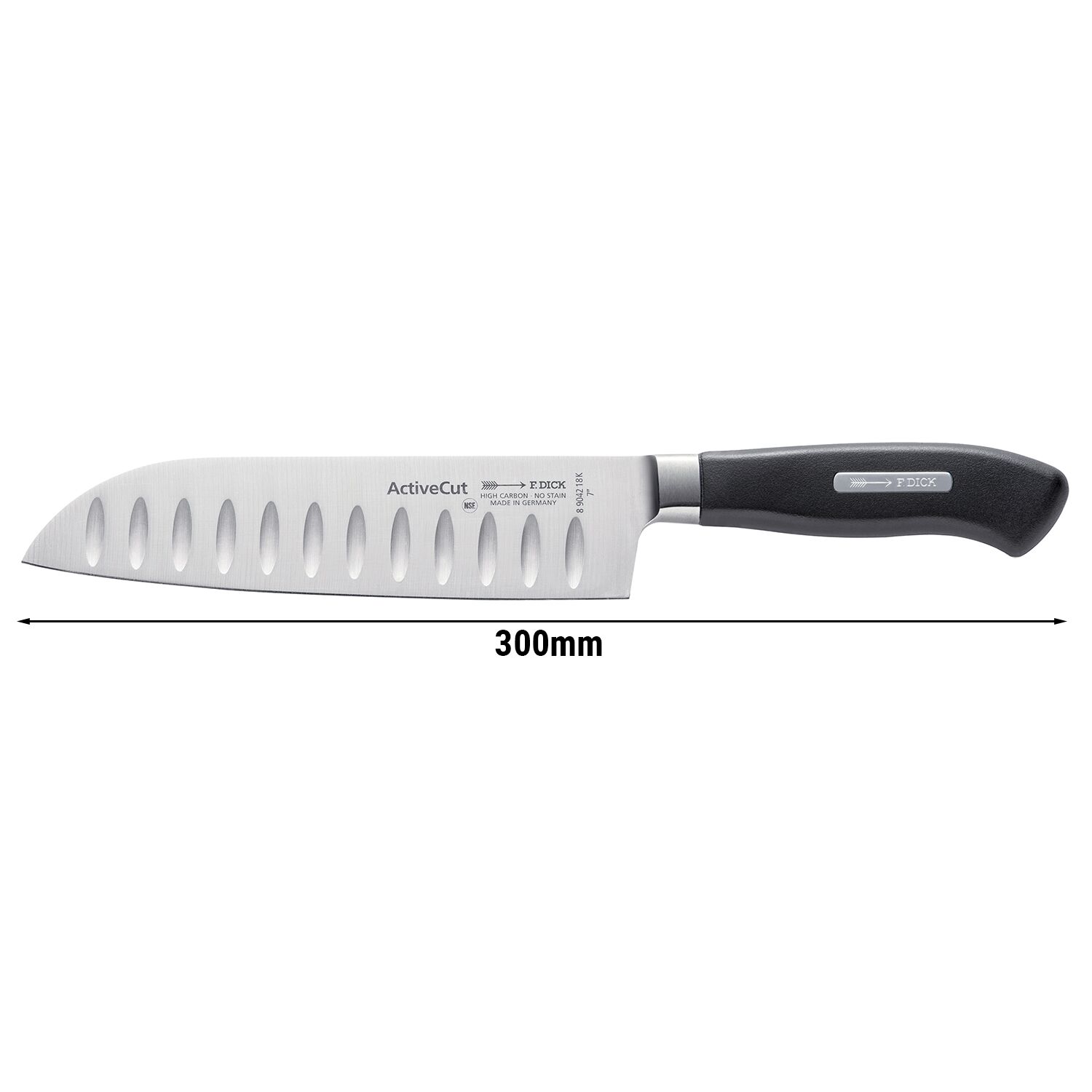 F. DICK | ActiveCut - Santoku - avec lame alvéolée - Lame: 180 mm
