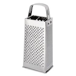Commercial box grater - Height 240 mm - With 4 different grating surfaces - Stainless steel