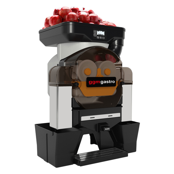 Elektrische fruitpers - met Push & Juice knop & Handmatige fruittoevoer - Zİlver