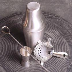 (6 pz) Cucchiaio da bar in acciaio inox - con manico attorcigliato - Lunghezza 270mm