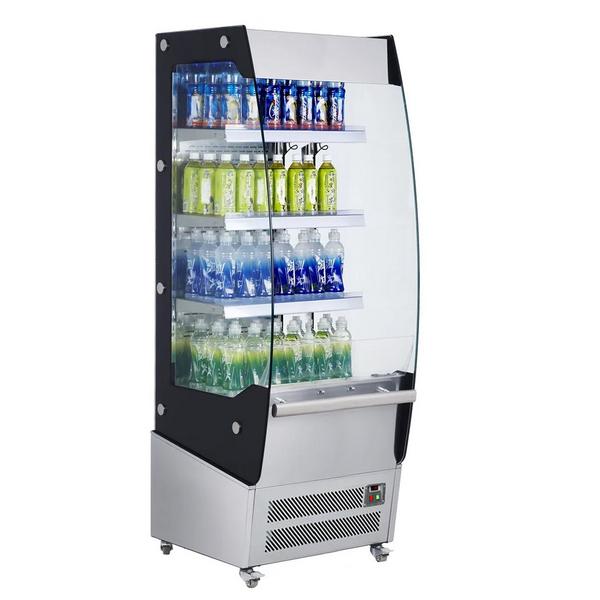 Expositor mural refrigerado - 700mm - 420L - com 3 prateleiras - incl. cortina noturna