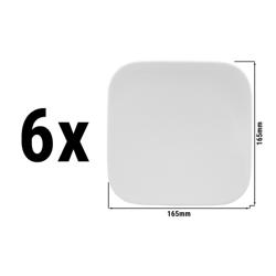 (6 stuks) SELTMANN WEIDEN | Bord - plat vierkant - 165x165mm - Wit