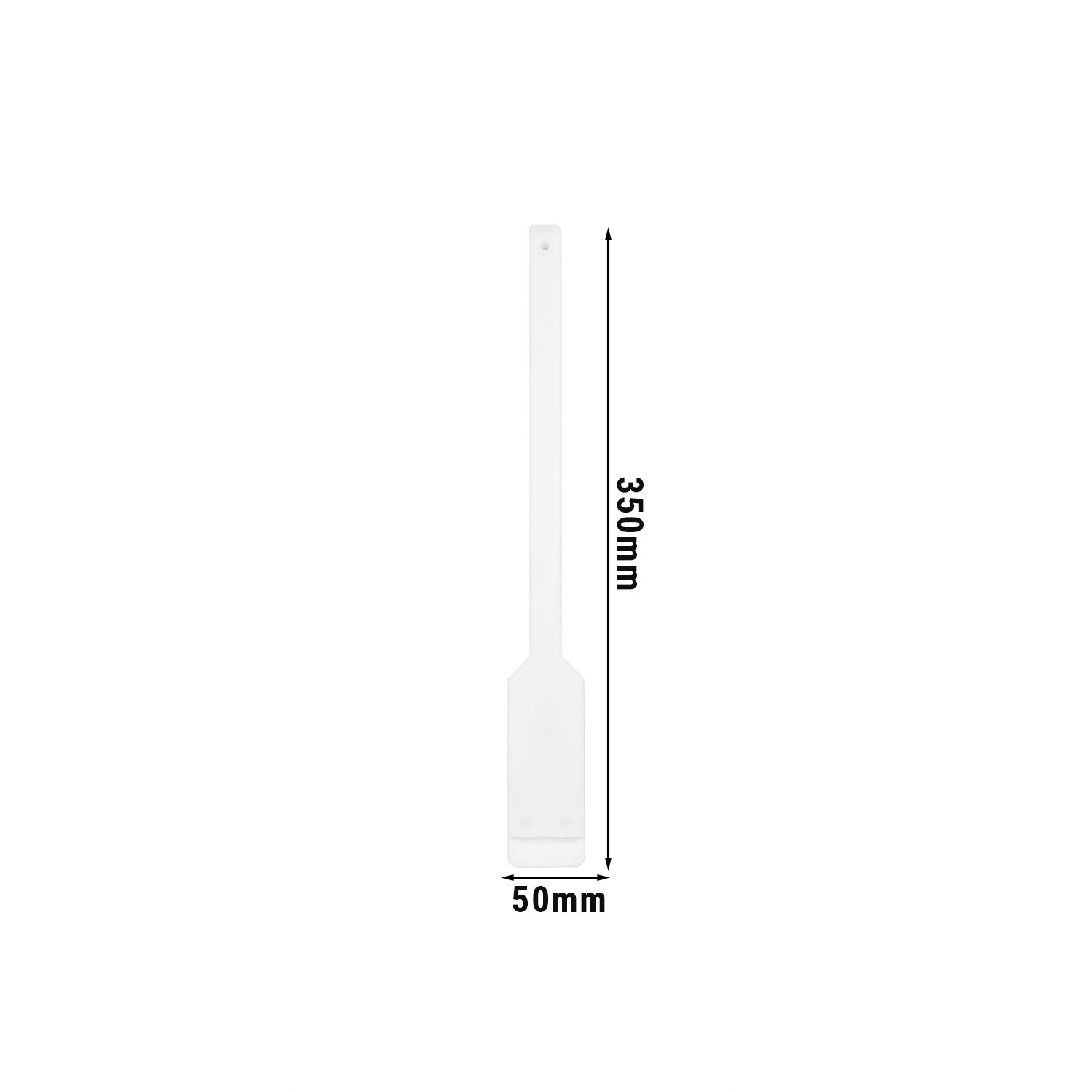 Spatule - Polyéthylène (PE) - 49x26mm - Longueur : 377mm - Blanc
