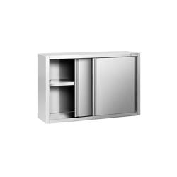 Настенный шкаф из нержавеющей стали PREMIUM - 1200x400 мм - с раздвижной дверью - Высота: 800 мм