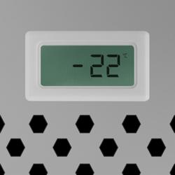 Fagyasztószekrény - 352 liter (nettó kapacitás) - SZÜRKE üvegfedéllel