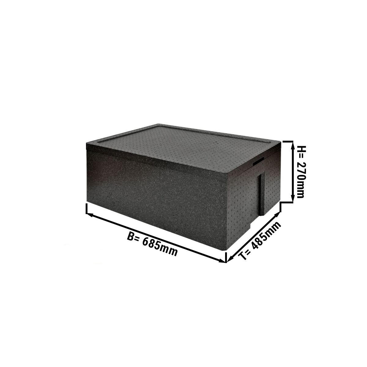 Boîte isotherme Maxi – 55,8 litres | Boîte isolante | Boîte en polystyrène | Polibox | Boîte de maintien au chaud