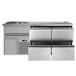 Banco spillatura birra Premium PLUS - 1950x700 mm - 4 cassetti