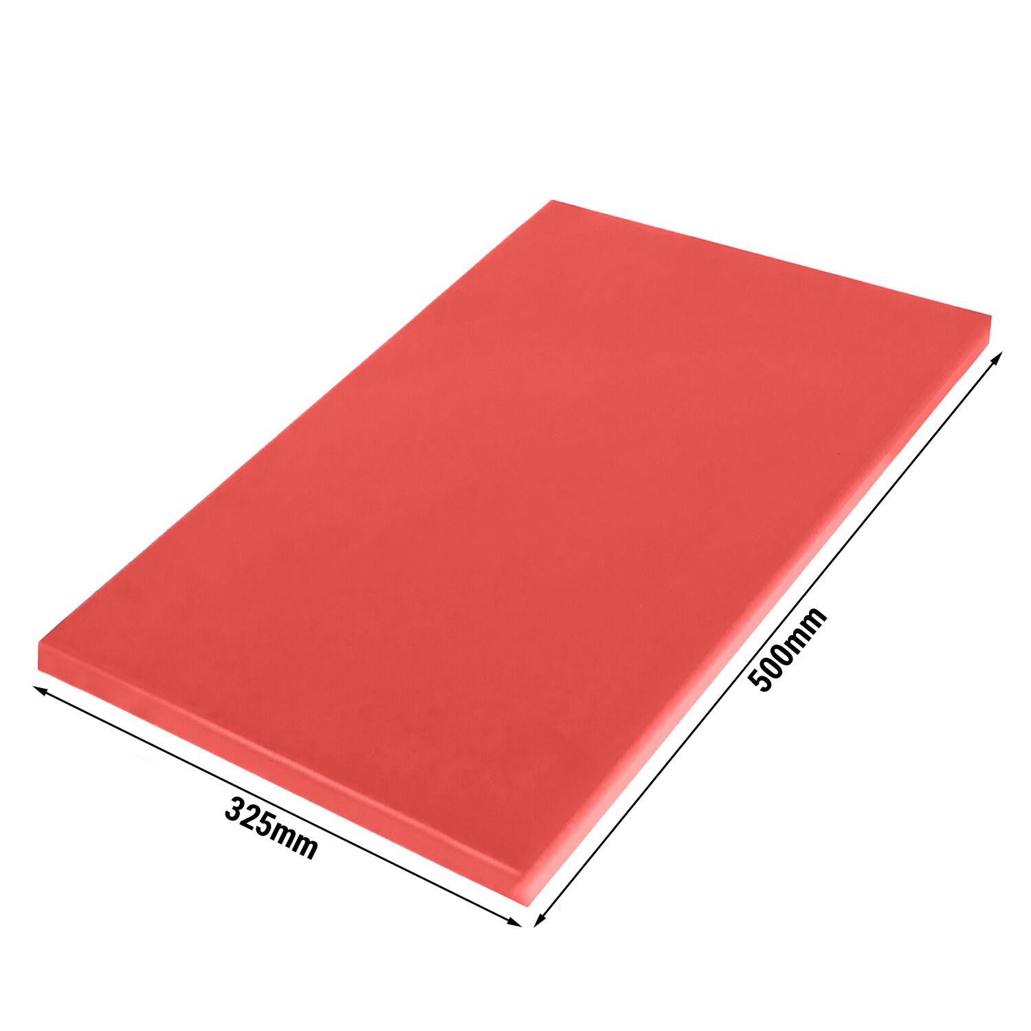 Tábua de corte - 32,5 x 50 cm - espessura 2 cm - vermelho